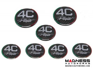 Alfa Romeo 4C Carbon Fiber Badge Cover Kit - Furia